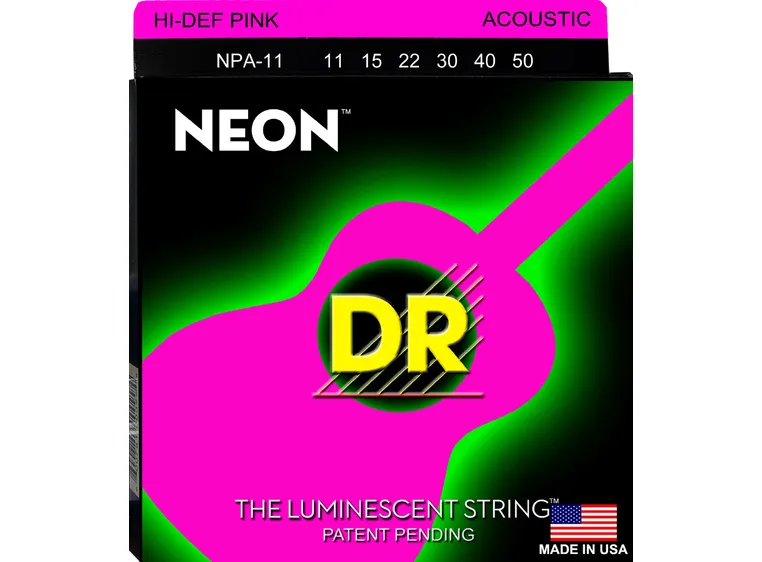 DR Strings NPA11 Neon Pink (011-050) Medium-Light 